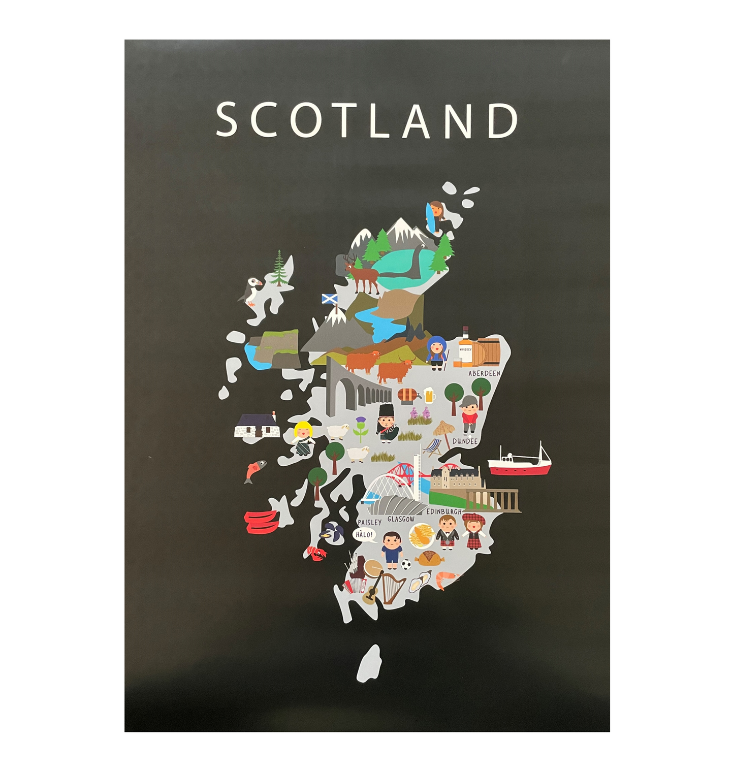 Map of Scotland - Poster