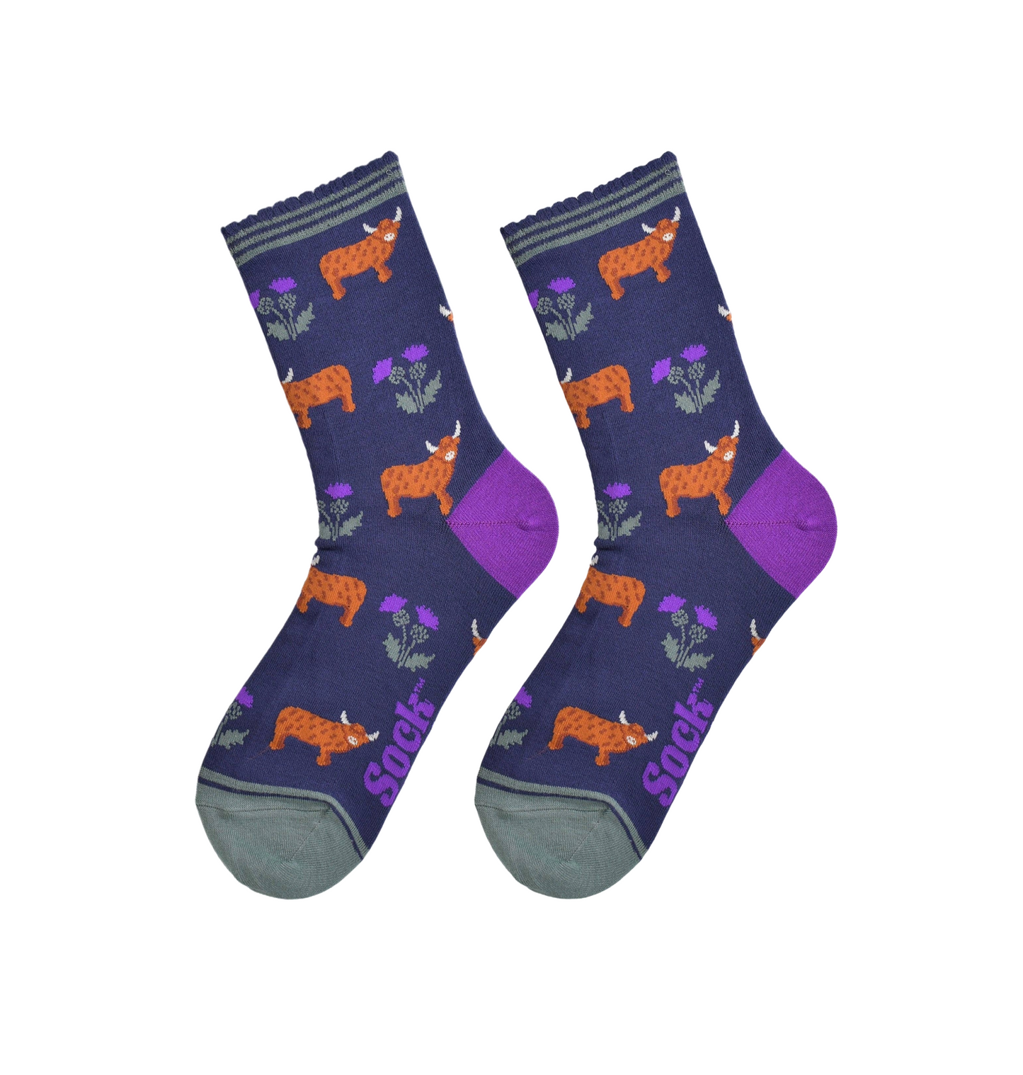 Highland Cow Thistles – Damen Socken