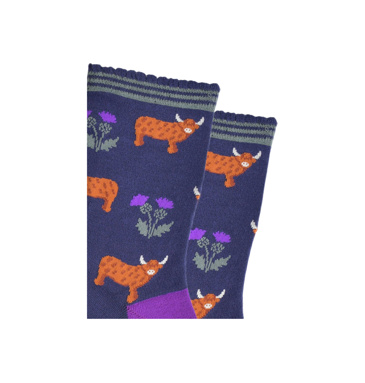 Highland Cow Thistles – Damen Socken
