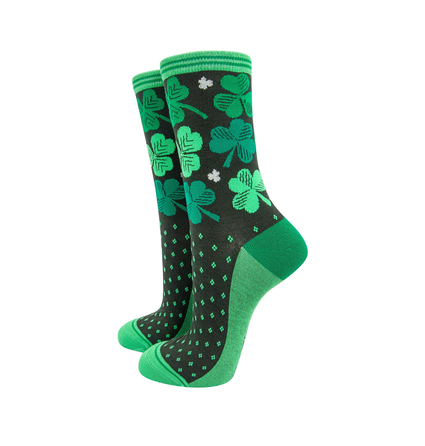 Lucky Irish Shamrock Green – Damen Socken
