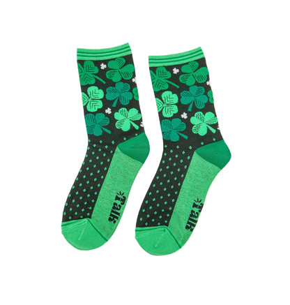 Lucky Irish Shamrock Green – Damen Socken